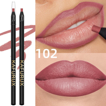 1PC Waterproof Matte Lip Liner Contours Lips in Shades Lipstick Long Lasting Non-stick Cup Hydrating Lip Makeup 12 Colors Gifts