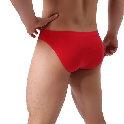 Men Sexy Underwear Man Long Penis Sheath Elephant Nose Briefs Ball Cock Pouch Underpants Ice Silk Panties Hombre Cueca