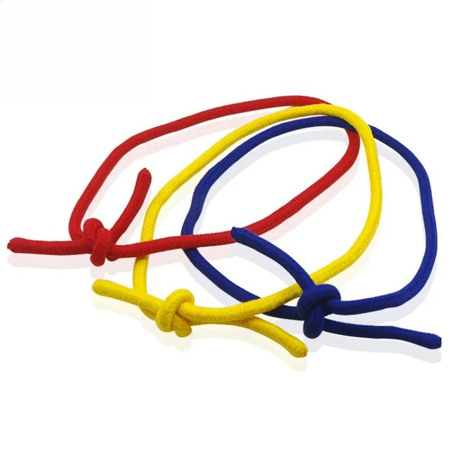 Professional Triple Color Linked Rings Magic Trick Magnetic Gimmick Rope Set for Stage Illusions (3 Ropes with Hidden Mechanism)