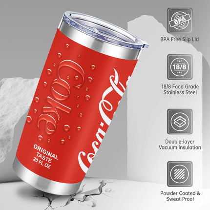 20oz Cherry  Lemon Orange juice Coke Can Vacuum cup Double Stainless Steel Water Bottle with Straw for Hot or Cold Drink Tumbler