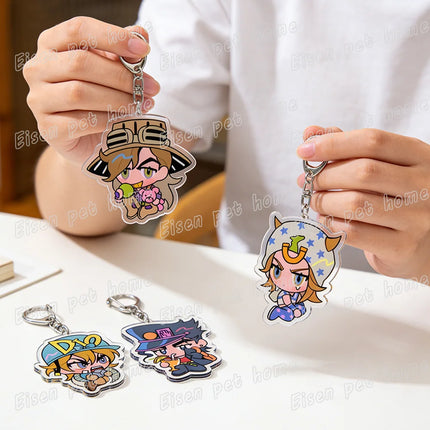 Cartoon Anime Chibi Keychain Accessories Bag Charms Keyrings Jewelry Fans Freinds Game Lovers Gifts