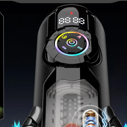 APP Intelligent Heating Suction Blowjob Masturbator for Men  LCD Display Telescopic Vibrating Masturbation Cup Pocket Pussy
