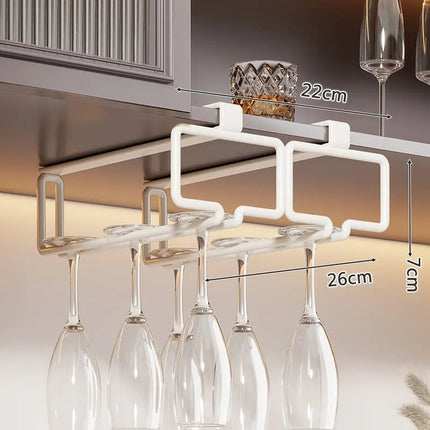 Red wine glass to hanging rack home wine cabinet goblet champagne glass partition storage rack bar bar wine glass drain rack