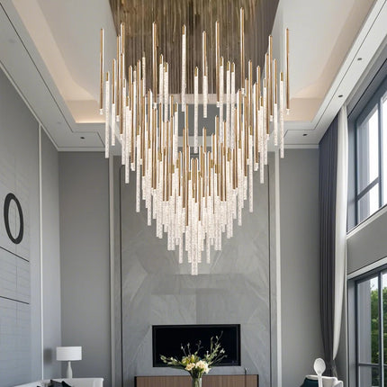 Hotel lobby LED Chandelier Luxury Villa hall Living room Crystal Chandeliers Customable High Ceilings Chandelier