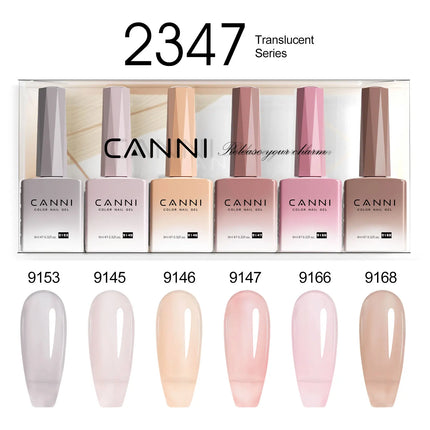 6pcs/kit CANNI TPO FREE HEMA FREE Halloween Nails Color Set Dark Red Semi Permanent Soak off UV LED Gel Varnish Christmas Gift