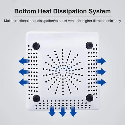 60W Dental lab Vacuum Cleaner Dust Collector Extractor aspirator Retractable LED Suction Machine for Table Polishing Equipment