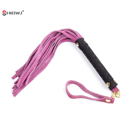 Pu Leather Pimp Whip Tassel Racing Crop Party Flogger Hand Cuffs Queen Colourful Equestrianism Horse Riding