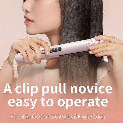 New portable splint hair straightening comb and curling iron dual-purposehousehold hair straightenercorn clip does not hurt hair