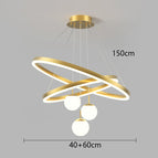 gold 2 ring 3ball / Warm White
