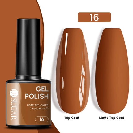 UR SUGAR 7.5ml Dark Wine Red Nail Gel Polish Autumn Gel Paint Nail Art Semi Permanent Nail Art Manicure Soak Off LED UV Nail Gel