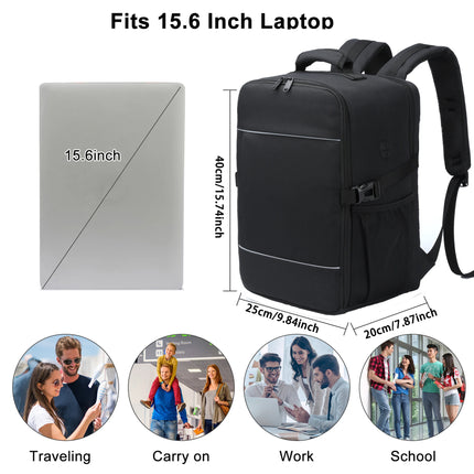 travel backpacks 40x20x25 ryanair cabin bag Unisex Carry-On Suitcase.15.6-inch Laptop Backpack For School,night reflective strip