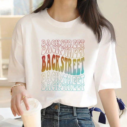 Backstreet Boys Classic Album Poster Graphic Print T-Shirt for Fans Men Women Crewneck Cotton New Fashion Oversized Casual Tops