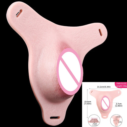 FAAK Strapon Thick Insertable Fake Vagina Clitoris Pads Male to Female Transgender Silicone Male Hiding Underwear Panty Pads