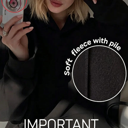 Fashion Faith Hope Love Letter Graphic Hoodies Women Loose Oversized Heart Pulse Print  Sweatshirt Black Daily Casual Hoody