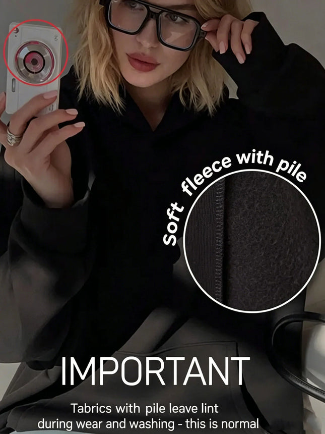 Fashion Faith Hope Love Letter Graphic Hoodies Women Loose Oversized Heart Pulse Print  Sweatshirt Black Daily Casual Hoody