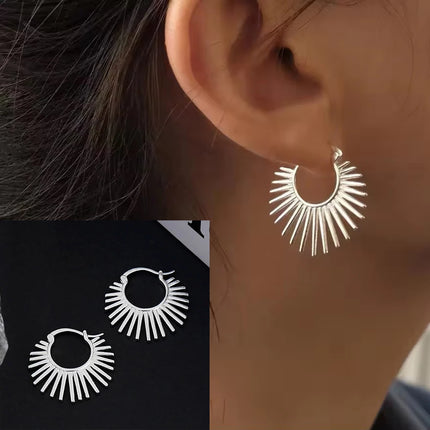 VENTFILLE 925 Sterling Silver CZ Star Moon Asymmetric Hoop Earrings for Women Girls Gold Silver Color Party Jewelry Gifts