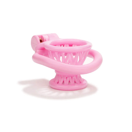 ABS Negative Chastity Cage for Men Cock Lock Lightweight Sissy Mini Male Chastity Lock with 4 Size Penis Rings Adults Toys