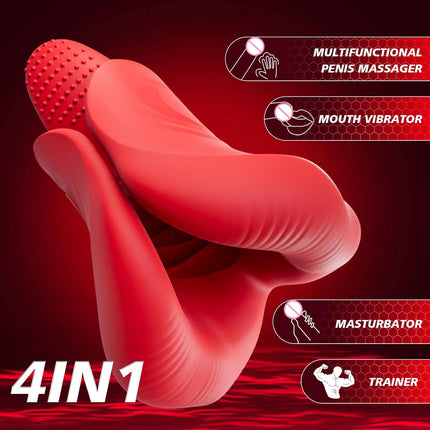 Male Masturbator Sex Toys for Men Penis Training Vibrator Blowjob Sucking Sex Machine Glans Trainer Cock Vibrating Stimulator