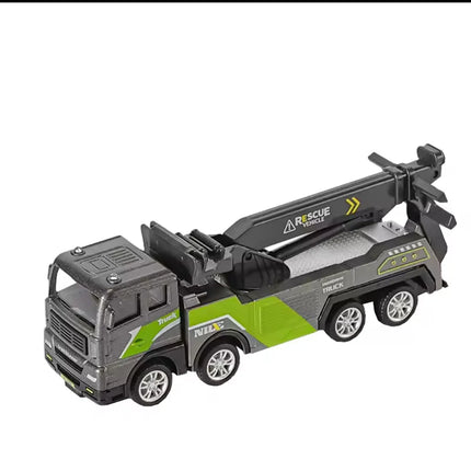 Plastic Vehicle Education + Diecast Excavator Tractor Cement Truck Car Bulldozer Crane Toy Model Wholesale Boy Gift Digger Alloy