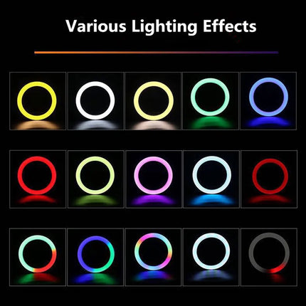 13Inch 33CM RGB Selfie Ring Light Photography Fill Lighting LED Ring Lamp for Video Recording Live Broadcast Selfie LED Lamp