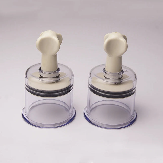 2PCS BDSM Pussy Clit Nipple Sucker Pump Suction Vacuum, Breast Bondage, Sex Toys for Couples, Adult Games