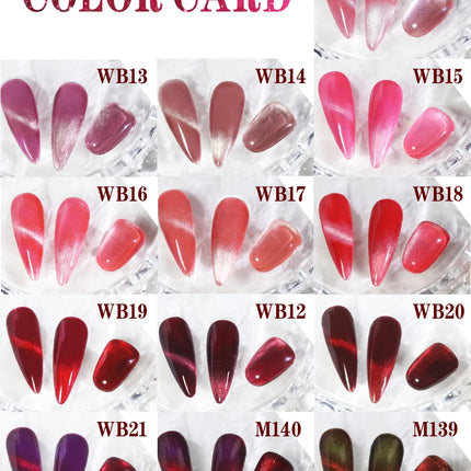 Rainbow Ghini 10ml Ruby Red Color Cat Eye Gel Polish Crimson Burgundy Color Glitter Effect Gel For Autumn/Winter Polish Nail Art
