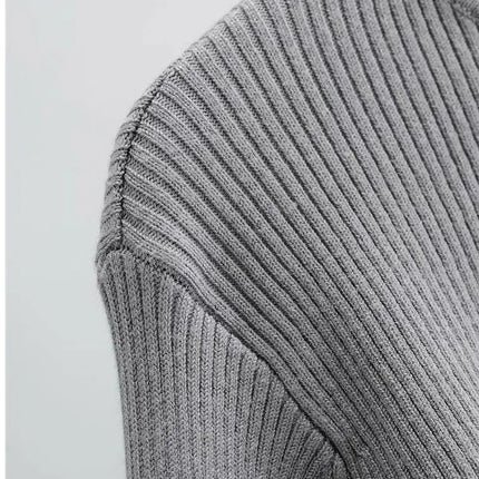 Y2k Aesthetic Clothes O-neck Black White Sexy Harajuku Knitted Tshirt 2024 T-shirts Women Long Sleeve Crop Top Spring Autumn