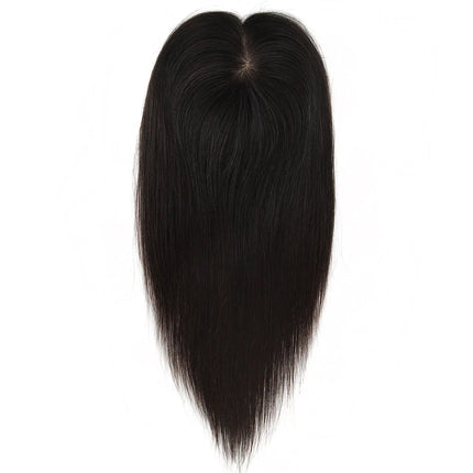 100% Remy Human Hair Natural Hair Topper HairPieces for Women Silk Base 3Clip in Toppers Hair Swiss Lace Hair Topper Breathable