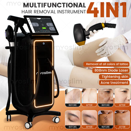 4IN1 5000W High Power Laser Diode Hair Removal Machine 755/808/940/1064nm Painless Ice Titanium Beauty Body Hair Removal Device