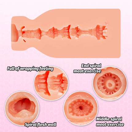 Male Masturbator Sex Toy Adult Sex Toys Sex Dolls Male Pleasure Sex Doll Texture Tunnel Portable Pocket Pussy Male Masturbation