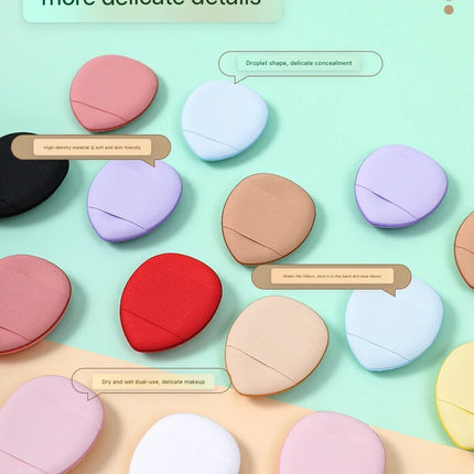 Mini Thumb Tip Foundation Puff Dry Wet Use Concealer Makeup Sponge Setting Powder Portable Cosmetic Puff for Facial Care