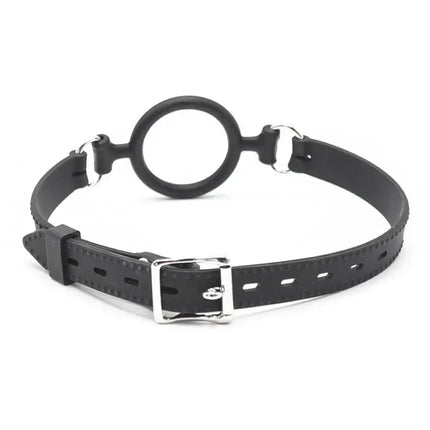 Sex Products Oral Fixation Buckled Head Harness with Mouth Gag for Adult Women Stuffed Sex Adjustable Fetish Leather O-rings
