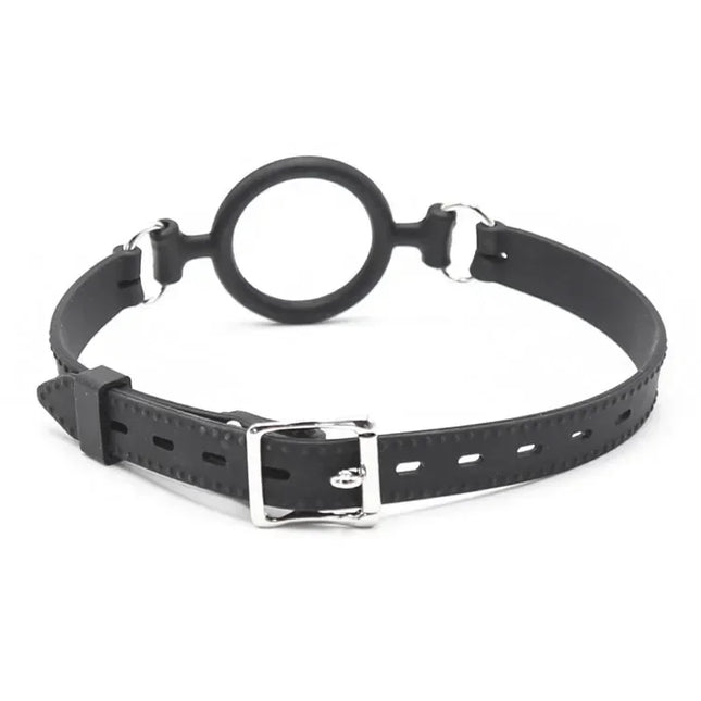 Sex Products Oral Fixation Buckled Head Harness with Mouth Gag for Adult Women Stuffed Sex Adjustable Fetish Leather O-rings