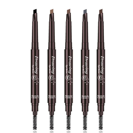 Double Ended Eyebrow Pencil Waterproof Long Lasting Eyebrow Enhancers Eye Makeup Cosmetic Tools with Brush Brow Extension Pencil
