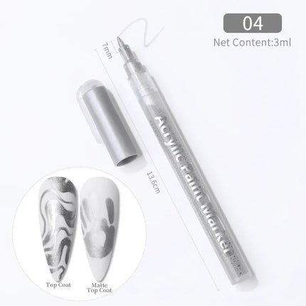 Nail Art Drawing Pen Graffiti Nail Acrylic Pen Waterproof Painting Liner DIY 3D Abstract Line Nail Art Beauty Tool Manicure