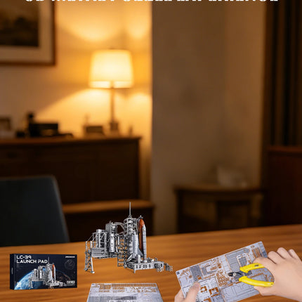 Piececool 3D Metal Puzzles LC-39 Launch Pad 3D Metal Model Kits for Adult DIY Craft Jigsaw Building Blocks Best Gifts