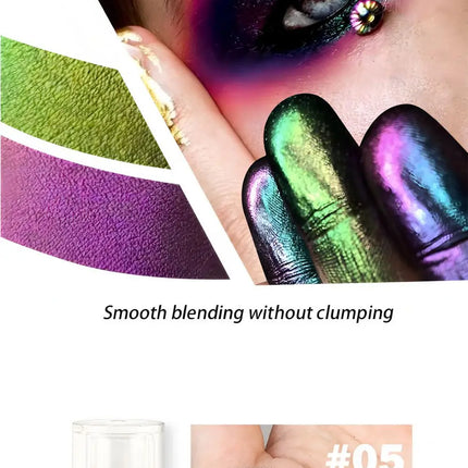 Glossy Metallic Eyeshadow Lipstick Set Liquid Glitter Pigment Optical Chameleon Face Beauty Makeup Cosmetic