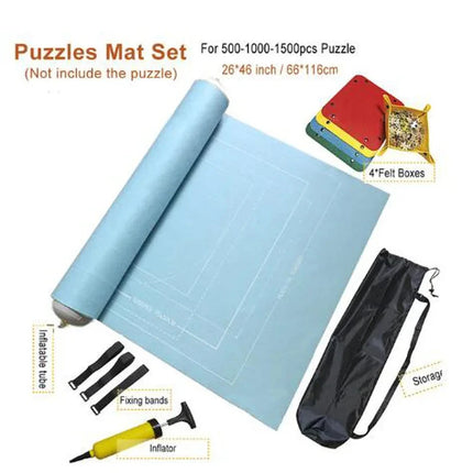 1500-3000pcs Felt Puzzle Mat Set 10color Available Puzzle Playing Blanket with Portable Travel Storage bag Puzzle Accessories