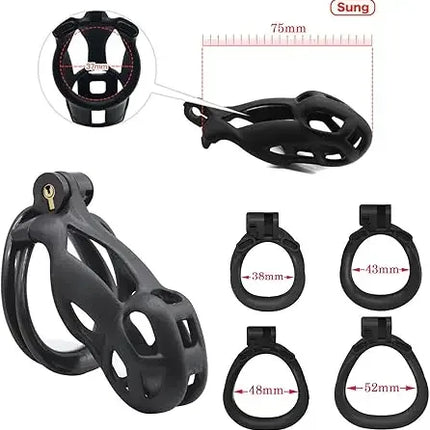 6.0 3D Printing Chastity Cage Curve Rings Fidelity Cage Extreme Micro Cock Cage Hentai Invisible Sex Toy for Male SM Sex Game