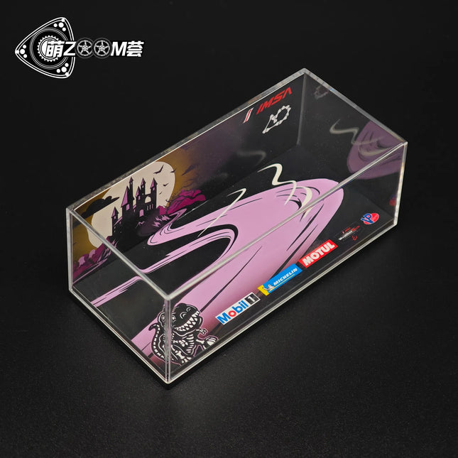 1/64 Car Model Acrylic Display Box Compatible with MINIGT Porsche GT3 R-Shaped Bone Dragon
