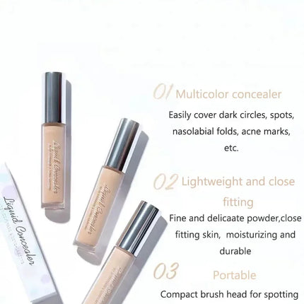 Judydoll Liquid Concealer High Coverage Waterproof Sweatproof Long-Lasting Natural Foundation Cream Cosmetic Makeup