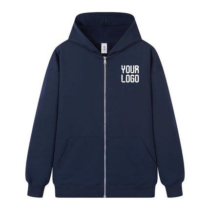 New Fashion Men's and Women's Zipper Hoodie for Spring and Autumn/Winter Casual Hoodie Sportswear Men's Top Solid Color Hoodie M