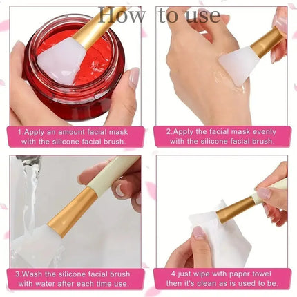 1-3PCS Color Silicone Mask Brush Flexible Facial Mud Applicator Body Lotion Cream Blending Cosmetics DIY Makeup Beauty Tools