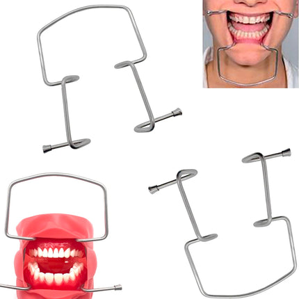2pcs Dental Mouth Expand Lip Retractor Intraoral Cheek Stainless Steel Retractor Dentistry Material Tool