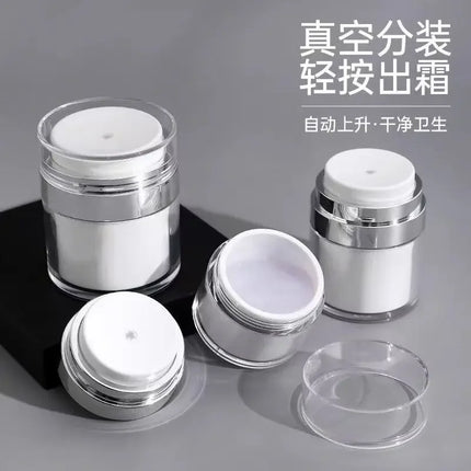 15/30/50ml Cosmetics Empty Airless Pump Jar Refillable Acrylic Cream Vacuum Bottle Portable Size Container of Makeup for Lotion