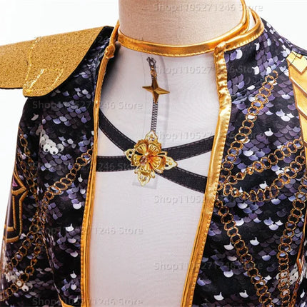 Girls Party Carnival Idol Roleplay Suit Fashion shorts+top+jacket three-piece set 2026 Spring Birthday Party Costume Kids
