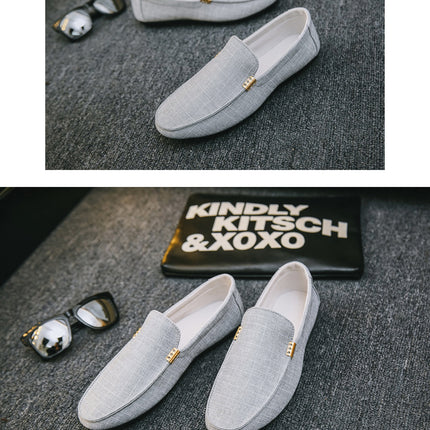 Men Casual Shoes Canvas Slip On Fashion Loafers for Male Luxury Dress Driving Shoes Formal Wedding Party Flats Plus Size