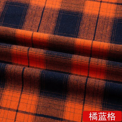 Pure Cotton Material Plaid Cloth Brushed Fabric for Shirt Clothing Diy Handmade Wholesale Cloth Apparent Diy Sewing Per Meter