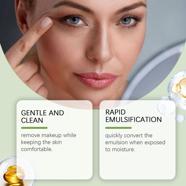 Mung Bean Cleansing Oil Gentle Makeup Remover Oil Lip Eye Makeup Cleansing Pores Non-tightening Keep Fresh Soothing Skin Care