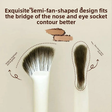 Cloud Porcelain 8-Piece Eyeshadow Brush Set Soft Bristle Blade Edge Eyeshadow Brush Nasal Shadow Brush Eye Makeup Diffusion Brus